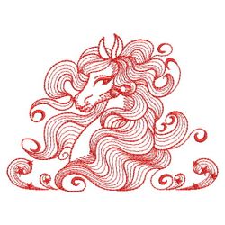 Redwork Stallion 08(Md) machine embroidery designs