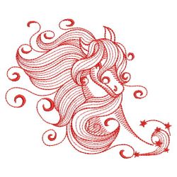 Redwork Stallion 09(Md) machine embroidery designs