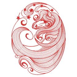 Redwork Stallion 10(Sm) machine embroidery designs