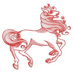 Redwork Stallion 11(Md) machine embroidery designs