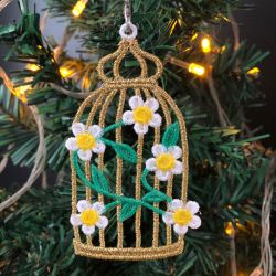 FSL Birdcages And Flowers 04 machine embroidery designs