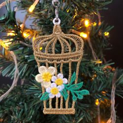 FSL Birdcages And Flowers 10 machine embroidery designs