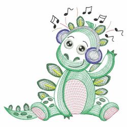 Cute Dino 07(Md) machine embroidery designs