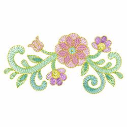 Rippled Decorative Flowers 02(Lg) machine embroidery designs