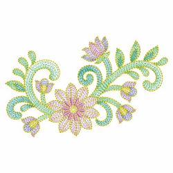 Rippled Decorative Flowers 03(Lg) machine embroidery designs