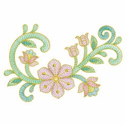 Rippled Decorative Flowers 05(Md) machine embroidery designs