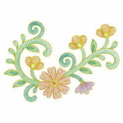 Rippled Decorative Flowers 10(Md) machine embroidery designs