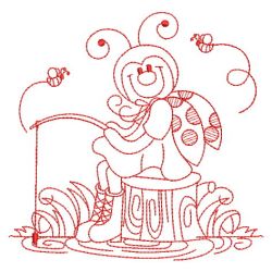 Redwork Ladybug 04(Lg) machine embroidery designs