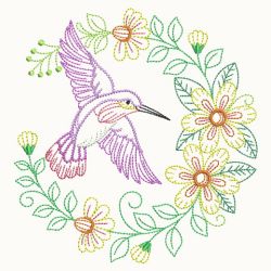 Vintage Hummingbird Wreath 03(Md) machine embroidery designs