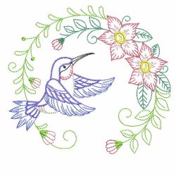 Vintage Hummingbird Wreath 05(Lg) machine embroidery designs