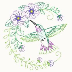 Vintage Hummingbird Wreath 07(Md) machine embroidery designs