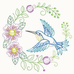 Vintage Hummingbird Wreath 08(Sm) machine embroidery designs