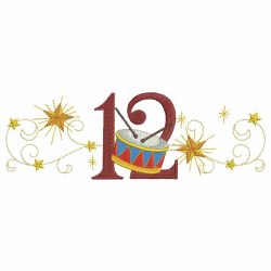 Twelve Days of Christmas Borders 12 machine embroidery designs