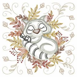 Autumn Sleepy Animals 02(Sm) machine embroidery designs