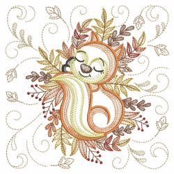 Autumn Sleepy Animals 05(Lg) machine embroidery designs