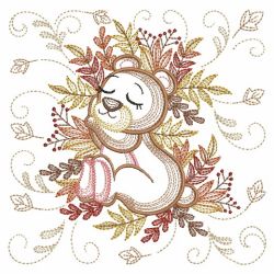 Autumn Sleepy Animals 07(Md) machine embroidery designs