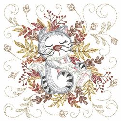 Autumn Sleepy Animals 09(Md) machine embroidery designs