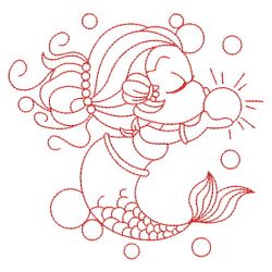 Redwork Little Mermaids 3(Lg) machine embroidery designs
