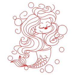 Redwork Little Mermaids 3 04(Sm) machine embroidery designs