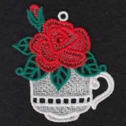 FSL Flower Tea Cup Ornaments 10 machine embroidery designs