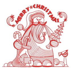 Redwork Merry Christmas 03(Sm) machine embroidery designs