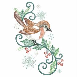 Christmas Winter Birds 07 machine embroidery designs
