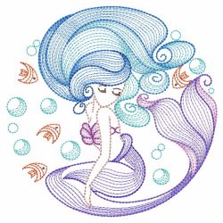 Rippled Fantasy Mermaids(Lg) machine embroidery designs