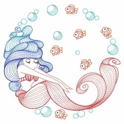 Rippled Fantasy Mermaids 07(Md) machine embroidery designs