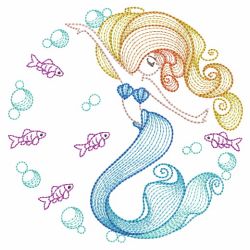 Rippled Fantasy Mermaids 08(Md) machine embroidery designs