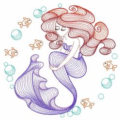 Rippled Fantasy Mermaids 09(Sm) machine embroidery designs