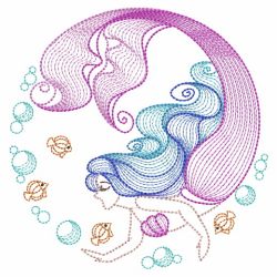 Rippled Fantasy Mermaids 10(Sm) machine embroidery designs