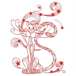 Redwork Magic Cat 01(Sm) machine embroidery designs