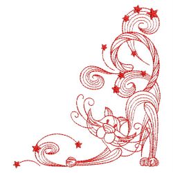 Redwork Magic Cat 05(Sm) machine embroidery designs