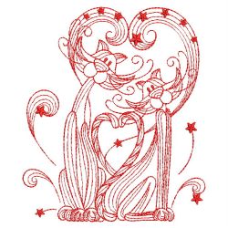 Redwork Magic Cat 08(Md) machine embroidery designs