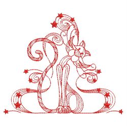 Redwork Magic Cat 11(Sm) machine embroidery designs