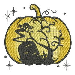 Halloween Scene Silhouettes 01 machine embroidery designs