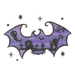 Halloween Scene Silhouettes 07 machine embroidery designs