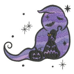 Halloween Scene Silhouettes 09 machine embroidery designs