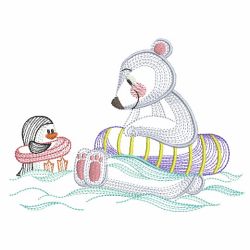 Cute Polar Bear 03(Md) machine embroidery designs