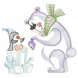 Cute Polar Bear 04(Md) machine embroidery designs