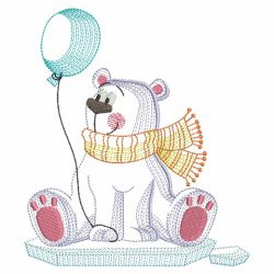 Cute Polar Bear 05(Md) machine embroidery designs