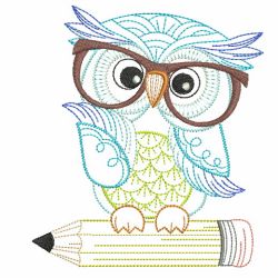Back to School Owls 01(Sm) machine embroidery designs