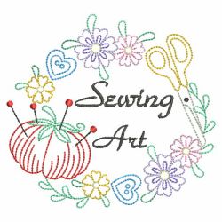 Sewing Fun Wreath 02(Lg) machine embroidery designs