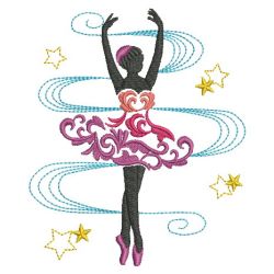 Swirly Ballet Silhouettes 01(Md) machine embroidery designs