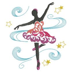 Swirly Ballet Silhouettes 05(Sm) machine embroidery designs