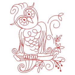 Redwork Wise Owls 04(Sm) machine embroidery designs