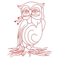 Redwork Wise Owls 05(Md) machine embroidery designs