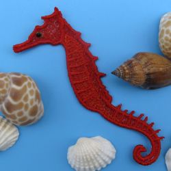 FSL Realistic Seahorses 09 machine embroidery designs