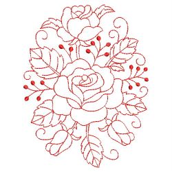 Redwork Pretty Roses 04(Lg)