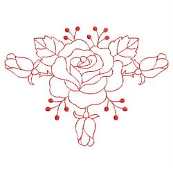 Redwork Pretty Roses 05(Sm)